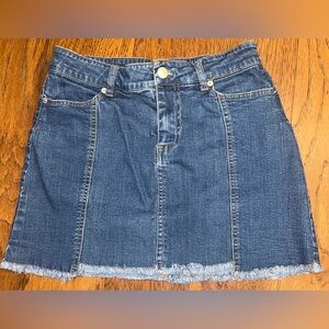 Forever 21 Jean Skirt GIRLS Size 11/12 Raw Frayed Hem